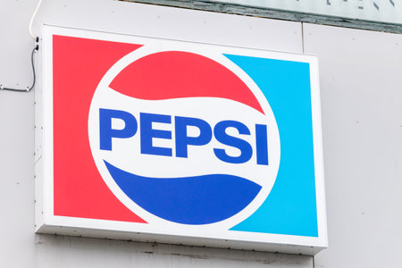 Reykjavik, Iceland - June 21, 2020: Logo of non-alcoholic soft drink Pepsi sold worldwide.