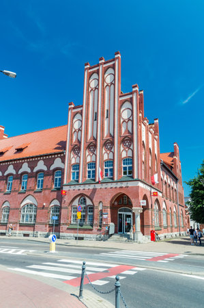 Tczew, Poland - June 26, 2020: Building of Polish Post Office.のeditorial素材