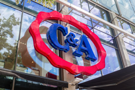 Prague, Czech Republic - July 10, 2020: C and A Logo. C and A is a Belgian-German-Dutch chain of...