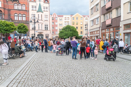 Legnica, Poland - June 1, 2021: Children's Day at Legnica market square.のeditorial素材
