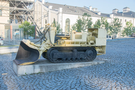 Walbrzych, Poland - June 3, 2021: LBS- 500W side loader at former Coal Mine.のeditorial素材