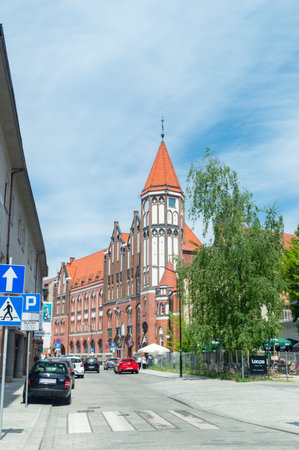 Gliwice, Poland - June 4, 2021: The building of the former Main Post Office.のeditorial素材