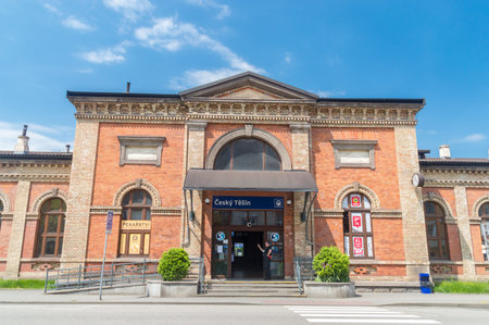 Cesky Tesin, Czech Republic - June 5, 2021: Cesky Tesin (Czeski Cieszyn) railway station.のeditorial素材