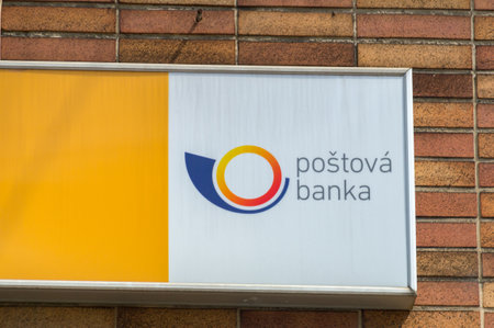 Zilina, Slovakia - June 5, 2021: Emblem Of Slovak post bank.のeditorial素材