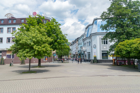 Zilina, Slovakia - June 5, 2021: View in square of Andrej Hlinka.のeditorial素材
