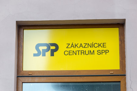 Zilina, Slovakia - June 5, 2021: SPP customer center.のeditorial素材