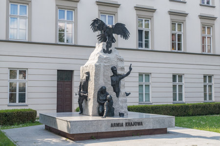 Radom, Poland - June 7, 2021: Monument to soldiers of the Polish Home Army.のeditorial素材