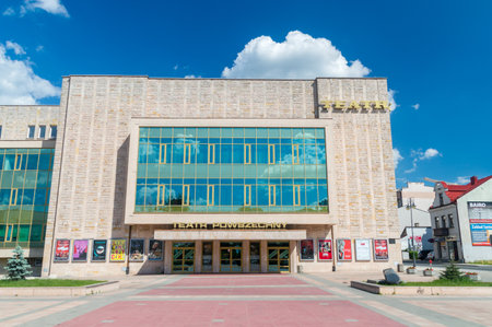 Radom, Poland - June 7, 2021: Powszechny Theatre in Radom.のeditorial素材