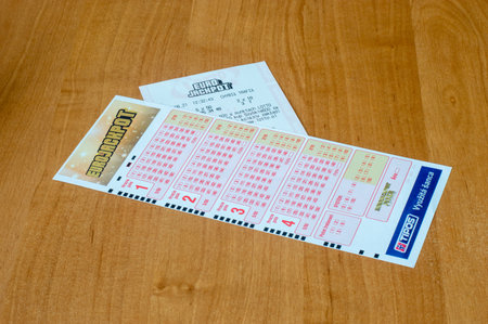 Deblin, Poland - June 14, 2021: Ticket of Eurojackpot. Eurojackpot is Europian lottery.のeditorial素材