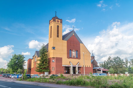 Deblin, Poland - June 13, 2021: Merciful Christ Church.のeditorial素材