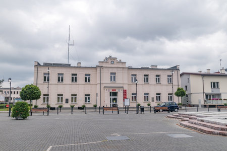 Deblin, Poland - June 13, 2021: Deblin city hall.のeditorial素材