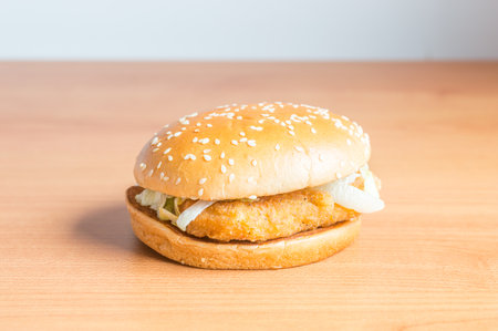 Pruszcz Gdanski, Poland - July 17, 2021: McDonald McChicken sandwich.のeditorial素材