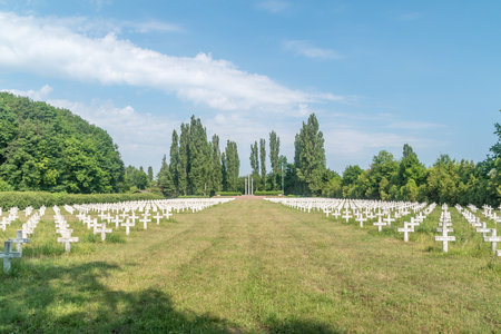 Gdansk, Poland - July 7, 2021: French Military Cemetery.のeditorial素材