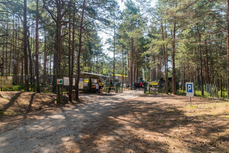 Hel, Poland - July 20, 2021: The Museum of Coastal Defense in the forest.のeditorial素材