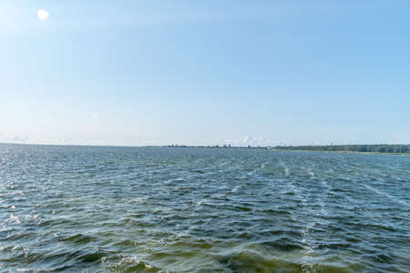 Summer landscape view on Bay of Puck on Hel Peninsula.の写真素材