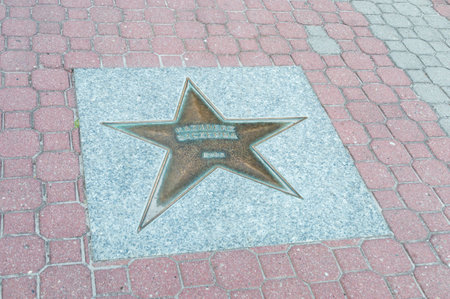 Wladyslawowo, Poland - July 21, 2021: Star of Kazimierz Szczerba at Sports Stars Alley.のeditorial素材