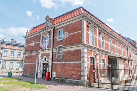 Starogard Gdanski, Poland - July 25, 2021: Polish post office in Starogard Gdanski.のeditorial素材