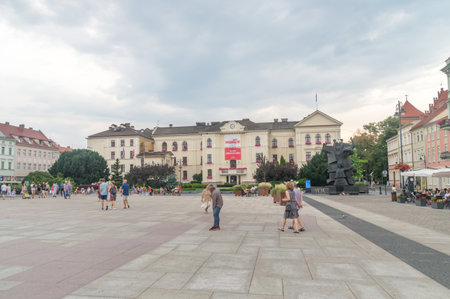 Bydgoszcz, Poland - July 25, 2021: Old Market Square in Bydgoszcz.のeditorial素材