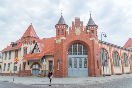 Bydgoszcz, Poland - July 25, 2021: Market hall, historic commercial building.