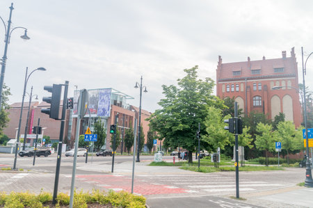 Torun, Poland - July 26, 2021: City center in Torun.のeditorial素材