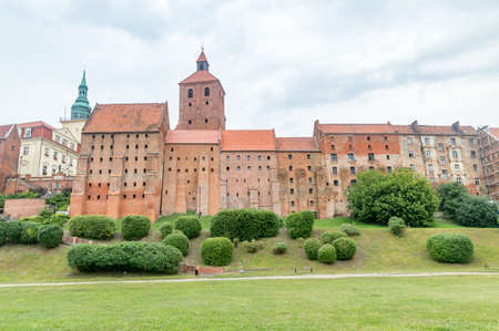Grudziadz Granaries, view from the Vistulan Boulevard.