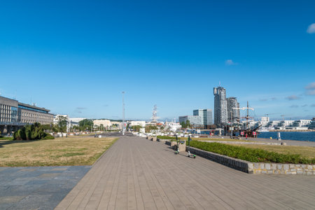 Gdynia, Poland - August 1, 2021: South Pier in Gdynia.のeditorial素材