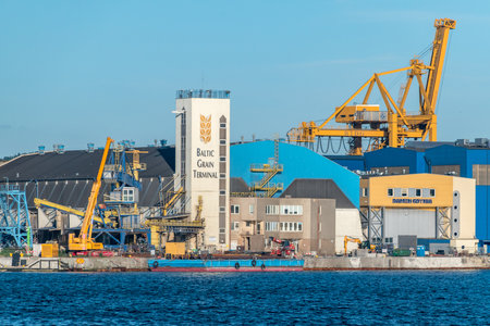 Gdynia, Poland - August 1, 2021: Baltic Grain Terminal.のeditorial素材