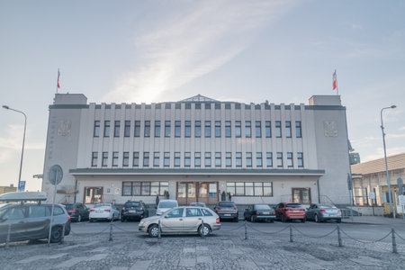 Gdynia, Poland - August 1, 2021: Emigration Museum in the port of Gdynia.のeditorial素材