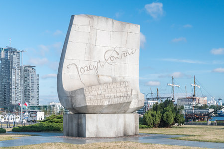 Gdynia, Poland - August 1, 2021: Joseph Conrad monument.のeditorial素材