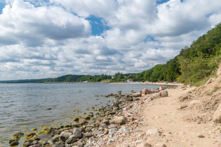 Gdynia Orlowo beach at summer time.の写真素材