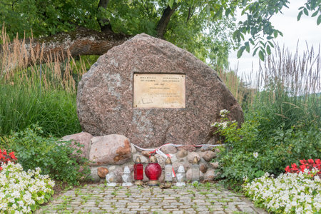 Gdansk, Poland - August 1, 2021: Monument to Janka Kupala (Jan Lucewicz).のeditorial素材