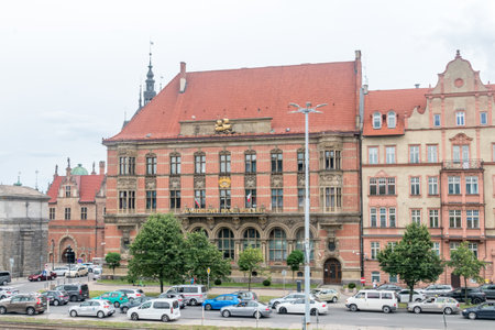 Gdansk, Poland - August 1, 2021: National Bank of Poland.のeditorial素材