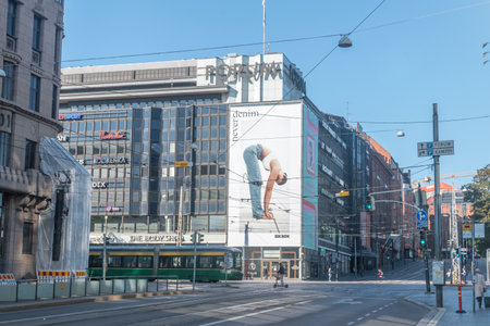 Helsinki, Finland - August 5, 2021: Forum shopping center.のeditorial素材
