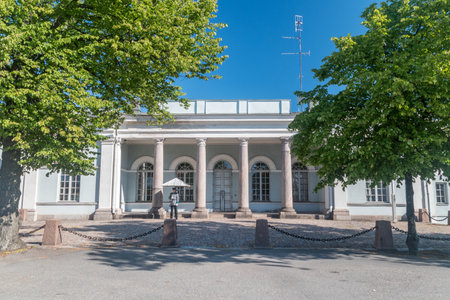 Helsinki, Finland - August 5, 2021: The Main Guard Building.のeditorial素材
