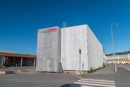 Helsinki, Finland - August 5, 2021: Flying cinema tour of helsinki and Finland.のeditorial素材