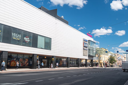 Turku, Finland - August 6, 2021: Shopping mall.のeditorial素材