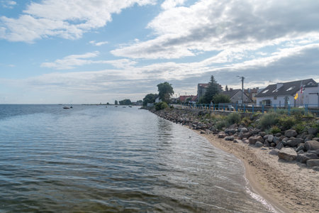 Rewa, Poland - August 21, 2021: Coastline of Puck Bay in Rewa.のeditorial素材