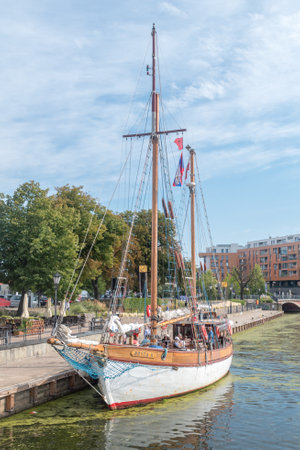 Gdansk, Poland - August 16, 2021: Bryza sail yacht on Baltic Sail in Gdansk.のeditorial素材