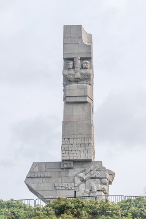 Gdansk, Poland - August 14, 2021: Westerplatte Monument, also known as the Monument to the Defenders of the Coast.のeditorial素材