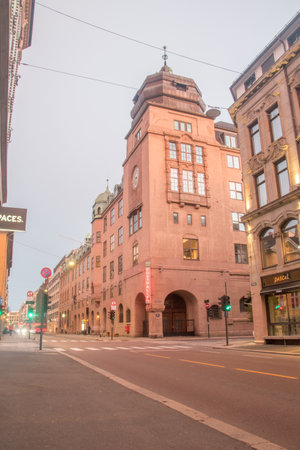 Oslo, Norway - September 24, 2021: Posthallen in Oslo. Norway's, former central post office and telephone switchboard.のeditorial素材