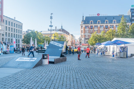 Oslo, Norway - September 25, 2021: Youngstorget (English: Young's Square).のeditorial素材