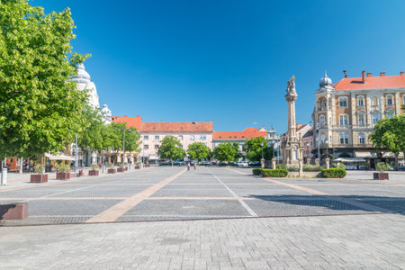 Szombathely, Hungary - June 1, 2022: Main Square in Szombathely.