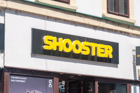 Zagreb, Croatia - June 2, 2022: Logo and sign of Shooster.