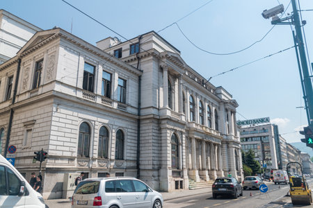 Sarajevo, Bosnia and Herzegovina - June 3, 2022: National Theater in Sarajevo (Bosnian: Narodno pozoriste Sarajevo).のeditorial素材