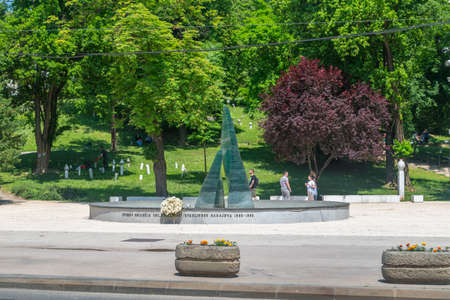 Sarajevo, Bosnia and Herzegovina - June 3, 2022: Memorial of the Murdered Children of Besieged Sarajevo 1992-1995.のeditorial素材