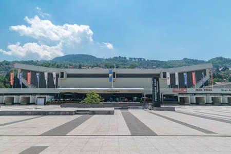 Sarajevo, Bosnia and Herzegovina - June 3, 2022: Mirza Delibasic Hall.のeditorial素材