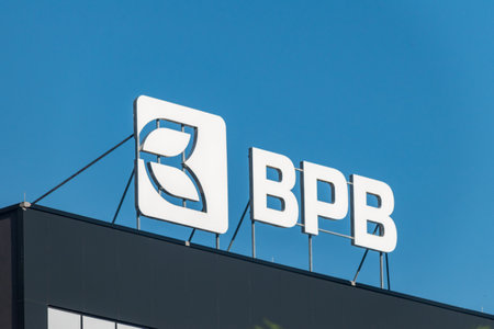 Pristina, Kosovo - June 5, 2022: Logo of BPB bank.のeditorial素材
