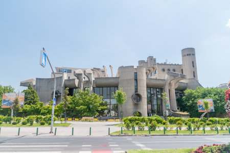 Skopje, North Macedonia - June 5, 2022: Headquarters of Post Office of Macedonia.のeditorial素材