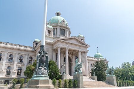 Belgrade, Serbia - June 7, 2022: House of the National Assembly.の写真素材