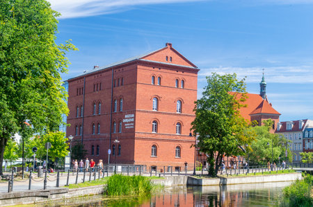Bydgoszcz, Poland - July 9, 2023: District museum, modern art gallery.のeditorial素材